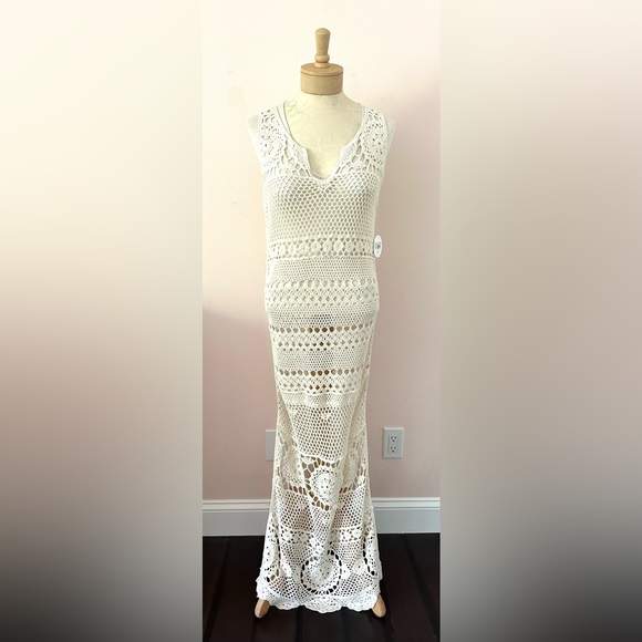 Altar’d State Swim Crocheted Natural Dress XS/S - Picture 1 of 8